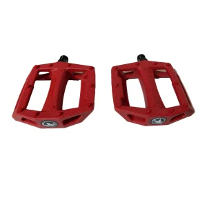 PEDAL BMX FIBRA/CRMO  9/16 100*110*28MM ROJO