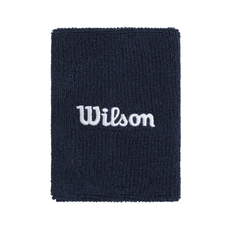 Pack 2 muñequeras largas Wilson U Wide Terry Azul marino - Imagen 3