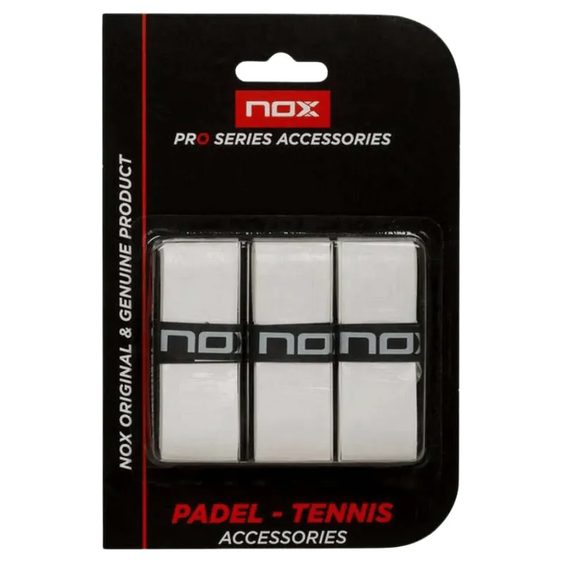 Pack 3 Overgrip Nox pádel PRO blanco - Imagen 2